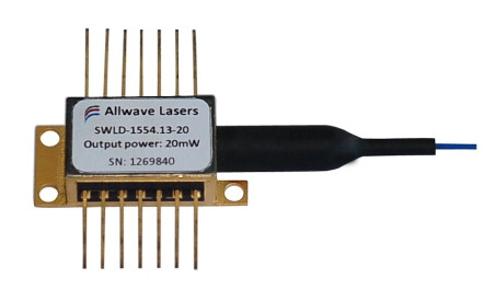 選擇波長激光器SWLD-1XXX10P22-01 1260-1650nm 含熱電冷卻器、監視器PD和光隔離器